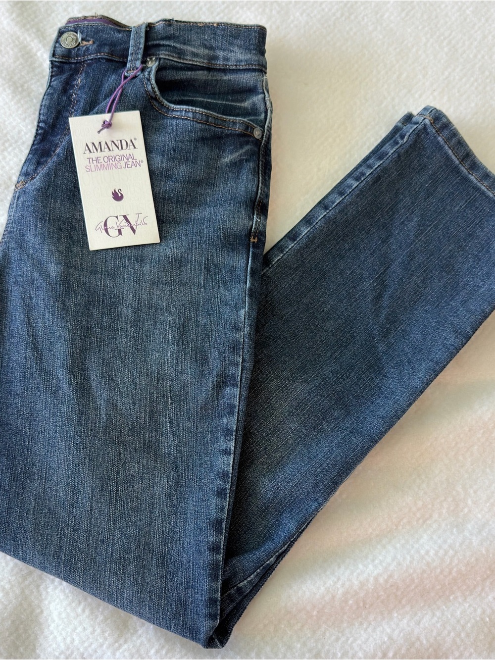 Gloria Vanderbilt Amanda Skinny Jeans - Dark Blue Wash